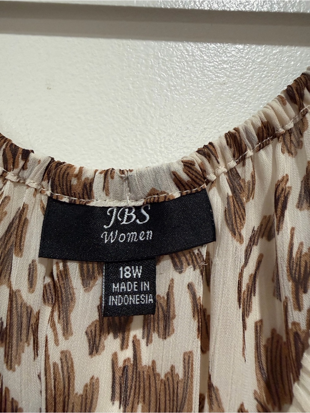 JBS Women’s Brown Animal Print Sheer Chiffon Midi Dress Belted 18W - Picture 7 of 9